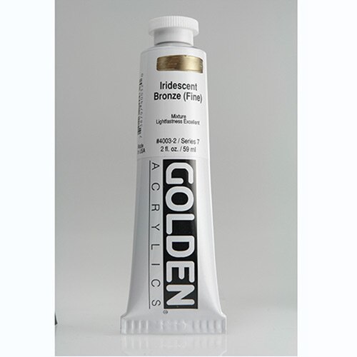 Golden, Heavy Body, Acrylic, Paint, 2oz, Iridescent Bronze (Fine)